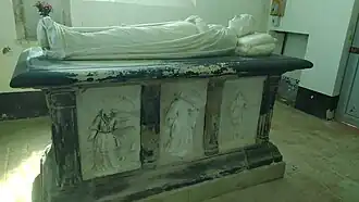 Tombeau (gisant) de Charlotte d'Albret en 2024.