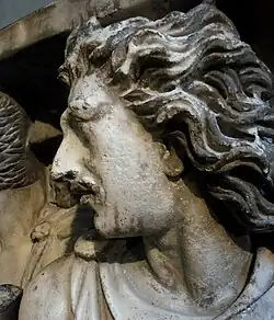 Détail d'un des cavaliers.