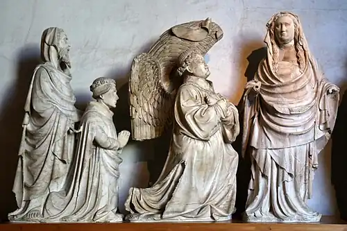 Louis d'Orléans présenté par un apôtre et Annonciation