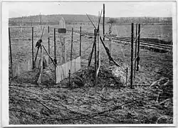 Tombes françaises entre les lignes franco-allemandes, 3 avril 1917