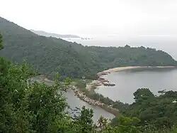 Évolution du tombolo de Ma Shi Chau.