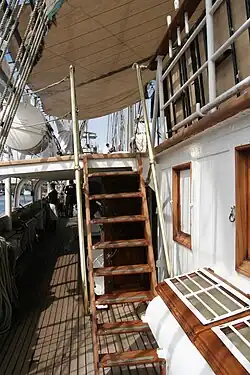 Détail du pont du Belem (Brest, 2012).