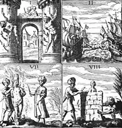 « Tortures des esclaves » par les corsaires barbaresques, av. 1890.