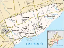 Carte de la ville de Toronto.