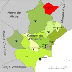 dans la comarque de l'Alacantí.