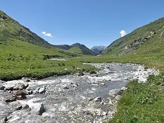 Le torrent de la Gittaz au Plan de la Gittaz.