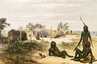 Abris construits par les insulaires en 1849.