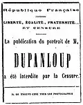 Portrait censuré de Mgr&nbsp;Dupanloup.
