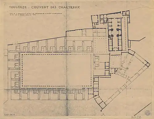 Plan du monastère en 1885