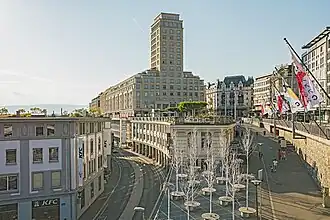 Tour Bel-Air vue côté rue de Genève, image 2020