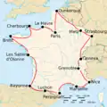 Parcours du Tour de France 1919