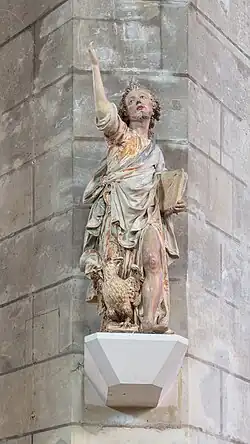 Statue de Saint Jean, par Charles Hoyau, 17e&nbsp;siècle, terre cuite
