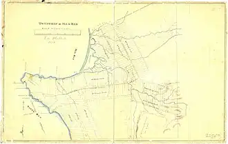 Canton de Malbaie, 1852(Le nord est en bas.)