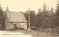 Tréal ː la chapelle du Vieux Bourg (chapelle Saint-Cornély) et son calvaire au début du XXe&nbsp;siècle.