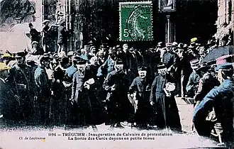 Inauguration du calvaire de protestation (1904) (1re&nbsp;photo).