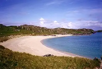 Plage sur la côte nord de Little Bernera