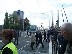 Citadis I arrivant à la station Kehl Bahnhof