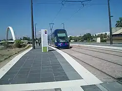 Bandes réfléchissante à l'avant des tramways