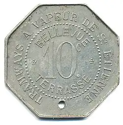 Revers de la monnaie de 10 centimes