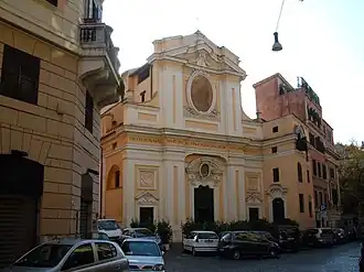 Vue de la façade de l'église