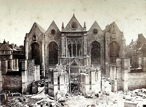 L’église Saint-Maurice en 1870.
