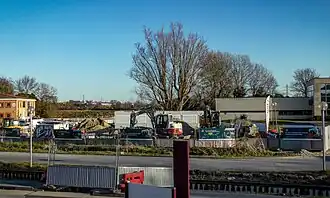 L'emplacement de la future station en 2023.