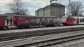 Ancien Wagon X n°9753 en gare de Yverdon-les-Bains