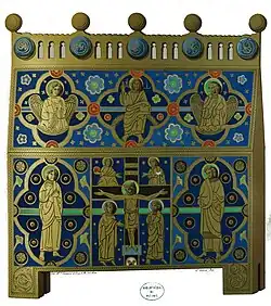 Coffret décoré d'émaux provenant de Villemaur-sur-Vanne.