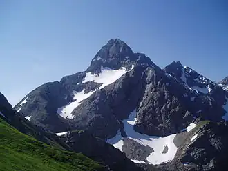 La Trettachspitze depuis le nord.
