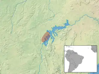 Description de l'image Trinomys yonenagae distribution (colored).png.