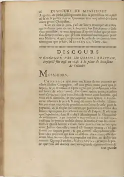 Image illustrative de l’article Discours de réception à l'académie française (Tristan L'Hermite)