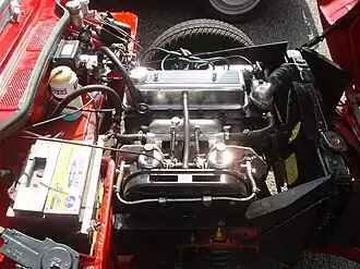 Photo du moteur d'une Spitfire4 mark 2