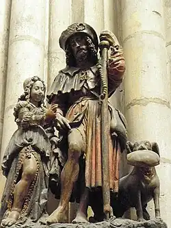 La statue de Saint Roch.