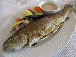 Truite au vin jaune.