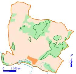 Carte en couleurs représentant l'évolution du boisement d'un territoire à deux époques différentes.