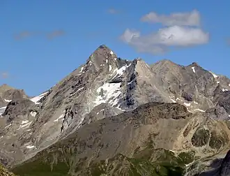 La Tsanteleina depuis le col de la Tourne à l'ouest.