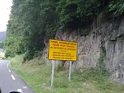 Panneau de déviation des travaux 2010/2011.