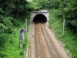 Vue de l'entrée sud-est du tunnel de Louveciennes.