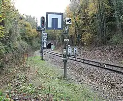 Tunnel de Saint-Pierre, à la sortie de la gare.