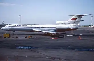 Un Tupolev Tu-154B-2 d'Aeroflot similaire à l'appareil accidenté