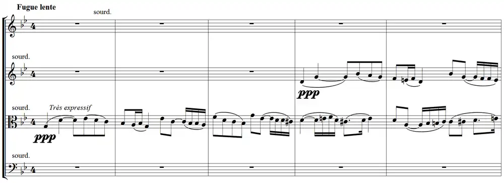 Partition pour quatuor à cordes