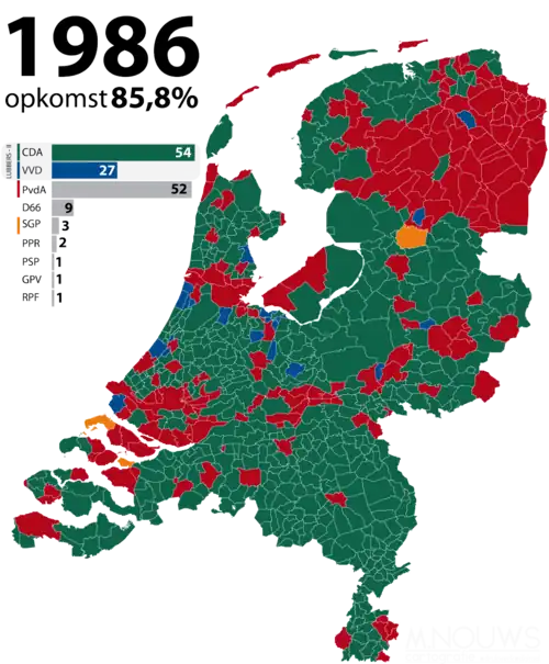 Parti arrivé en tête dans chaque commune.