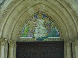 Tympan émaillé de l’église des Petits-Camps.