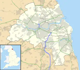 Voir sur la carte administrative du Tyne and Wear