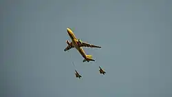 Phénix et 2 Mirage 2000-5 en démonstration à Djibouti (2022).