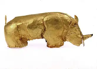 Rhinocéros d'or de Mapungubwe (IXe – XIIIe&nbsp;siècle).