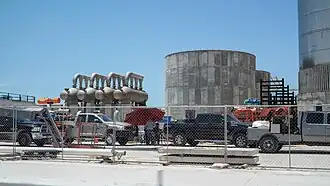 Vue du chantier du site de lancement.