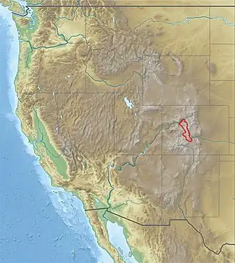 Carte de localisation de la chaîne Sawatch.