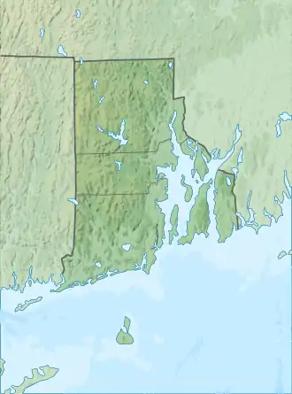 Voir sur la carte topographique du Rhode Island