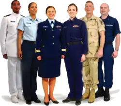 Uniformes du personnel de l'US Coast Guard.